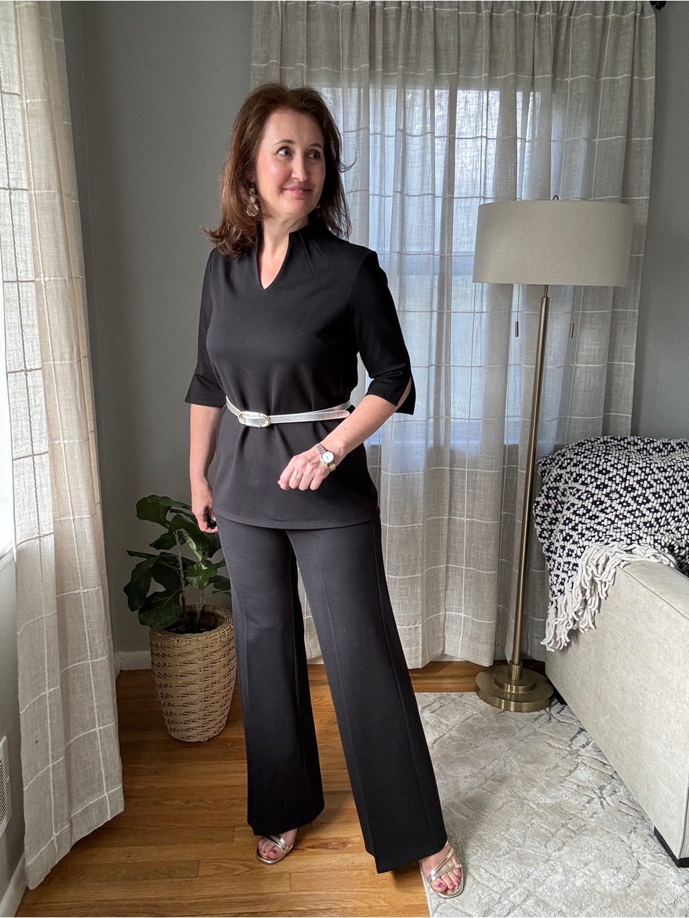 Jude Connally Black Straight-Leg Pants
